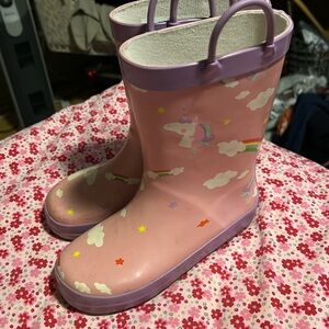Mucky Wear Pink & Purple Unicorn Rain Boots - 13